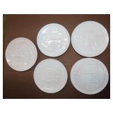 6 Frankoma Nativity Plates - 8.5'