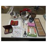 Table Lot w/ Kitchenware & Household