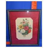 Framed Flower Print - 14x17