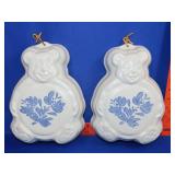 2 Pfaltzgraff Yorktowne Bear Cake Molds