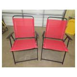 2 Folding Yard Chairs