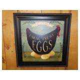 Framed Canvas Chicken Wall Art - 20'x20'