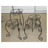 4 Metal Plant Stands - 12'd