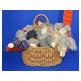 Basket w/ Cloth Dolls