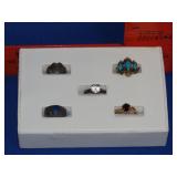 5 Sterling & HGE Rings