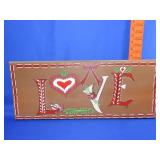 Painted Wood 'Love' Sign - 24'x10'