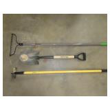 Shovel, Rake & Hoe