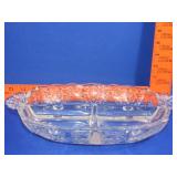 Fostoria Navarre Etch Divided Serving Dish - 12'