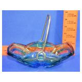 Murano Style Art Glass Basket