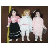 3 Porcelain Dolls