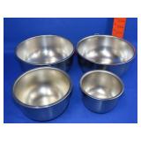 4 Stainless Mixing Bowls