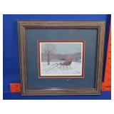 Framed Sleigh Print - 12'x11'