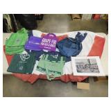 Table Lot w/ Bags, Print & Flag