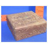 Hand Carved Wood Box