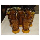 8 Whitehall Amber Tea Glasses