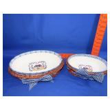 2 Stoneware Baking Dishes