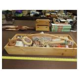 Wood Caddy w/ Contents