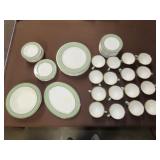 57pc Taylor Smith & Taylor Celadon Green China