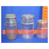 3 Glass Jars