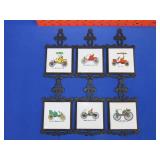 6 Antique Car Trivettes