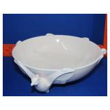 Jeannette Pink Milk Glass Footed Bowl