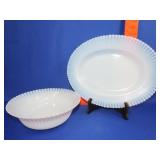 Opalescent Platter & Bowl