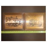 2 Copper Craft Wall Art