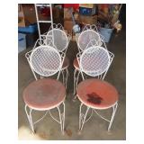 Set of 4 Vintage Metal Patio Chairs