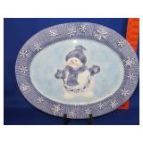 Bella Casa Snowman Platter - 19"
