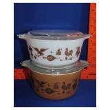 2 Pyrex Early American Casseroles - #472 and #473
