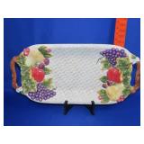 Baum Rose Cornucopia Tray - 20x10