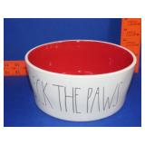 Ray Dunn Deck The Paws Dog Bowl - 8"