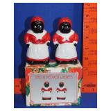 Ceramic Black Americana Salt / Pepper