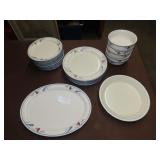 27pc Lenox Poppies On Blue Chinastone