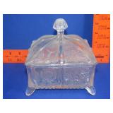 Higbee Glass Paneled Thistle Covered Box