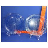 2 Blue Depression Plates - 10.5"