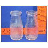 2 Half Pint Milk Bottles