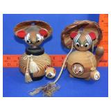Pair of Japanese Tanuki Dolls