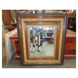 Gold Guilded & Oak Antique Mirror - 30x34