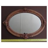 Ornate Frame Oval Mirror - 25x18