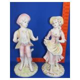 Pair of Porcelain Girl & Boy Figurines