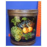 Fruit Decorated Storage Container - Wood