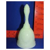 Green Fenton Satin Uranium Glass Bell