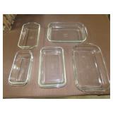 Lot of Glass Casseroles