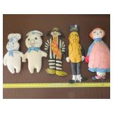 5 Cloth Dolls