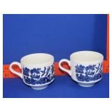 2 Blue Willow Cups