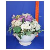 Ironstone Serving Bowl w/ Floral Arrangement