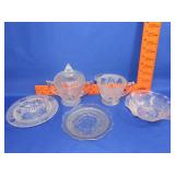 6pc Iris & Herringbone Glassware