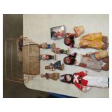 Lot of Dolls w/ Basket