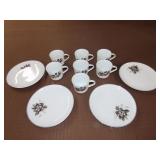 11 Piece Fukagawa Princess Black Rose China